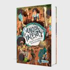 „School of Talents: Neunte Stunde: Schatzfieber“. Kinder graben auf der Erde, einer hält einen großen Knochen.