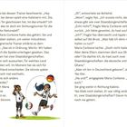 Seiten 36 und 37. Links Unterhaltung über Staatsbürgerschaften, rechts Illustration: Zwei lachende Kinder in Fußballtrikots.