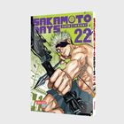 „SAKAMOTO DAYS 22“ und „Yuto Suzuki“. Ein muskulöser Charakter mit Pfeil und Bogen, weiße Haare, schwarze Augenbinde.