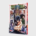 "FAIRY TAIL 100 YEARS QUEST 21" oben. Illustration: Anime-Figuren, dominanter Kämpfer im Vordergrund, buntes Cover-Design.
