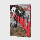 Texte: "SEARCH AND DESTROY", "Vol. 2", "CARLSEN MANGA!". Illustration: Zwei Figuren im Schnee, futuristische Stadt.