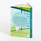 "Die heilende Kraft von Literatur und Katzen." Illustration mit Katze vor grünem Hintergrund und stilisiertem Fenster.