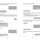 Zweiseitiger Buchauszug mit Dialogen. Kommunikation über Teddybären, Dankbarkeit und Rückgabe. Seitenzahlen unten: 190, 191.