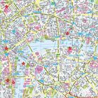 Eine detaillierte Stadtkarte von London mit hervorgehobenen Orten wie "The British Museum", "London Eye" und "Tate Modern".