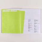 BRAND IMAGE in weiß auf hellgrünem Hintergrund links, rechts diverse Firmenkategorien in blauem Text.