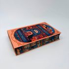 Ein Buch mit dem Titel "Lonjas Äußerst erstaunlicher Zirkus" und "Zaudrhaft Zurück". Verzierte, orangefarbene Buchhülle.