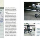 Donnerstag, 05. Juni. Erster Flug mit dem neuen Propeller. Montage der Kamera auf der linken Flügelspitze.