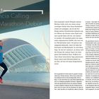 Kapitel 1: Valencia Calling: Das Marathon-Debüt. Ein Läufer in blauer Jacke vor moderner Architektur.