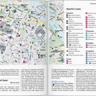 "Quartier Latin", "Ansehen", "Essen", "Einkaufen", "Bewegen", "Ausgehen". Karte mit markierten Orten. Texte links unten.