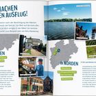 "Wir machen einen Ausflug! Im Westen: #Auf der Schiene, #Dorfschönheit. Im Norden: #Badesee, #Außergewöhnlich übernachten, #Kostenlos."