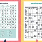 Links "Wortsuchrätsel" mit Städtenamen: Amsterdam, Helsinki, Prag, etc. Rechts "Schwedenkreuzworträtsel" mit Raster.