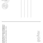 Postkarte mit Zitat: „Help would always be given at Hogwarts to those who deserve it“ – Albus Dumbledore, und Harry Potter-Logo.