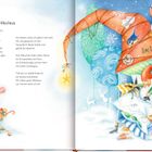 "LIEBER, GUTER NIKOLAUS" Ein Gedicht: Über Stiefel voller Leckereien, Kuscheltier im Stiefel und Dank an Nikolaus. Illustration: Nikolaus im Bett.