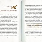 Text: "2. Ein Kasten aus Ebenholz", "Warnung: Kästchen nicht öffnen. Lebensgefahr. Schwarze Magie!!!" Oben rechts Drachenillustration. Seitenzahlen 18, 19.