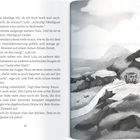 Text beschreibt eine Reise zu Glenfiguar Castle. Daneben eine Schwarz-Weiß-Illustration eines Fahrzeugs in einer hügeligen Landschaft.