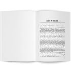 Text: Titel "GLÜCK IM UNGLÜCK". Inhalt über persönliches Glück, Erfolg und Zufriedenheit. Zwei geöffnete Buchseiten.