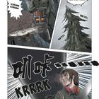 Ein Mann sägt einen Baum mit einer Kettensäge. Schriftzüge: „SCHRUMM SCHRUMM“, „ACHTUNG, BAUM FÄLLT!“, „KRRRK“.