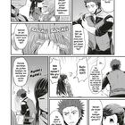 Eine Manga-Szene zeigt Menschen im Gespräch über traditionelle Feste und Adelige. Geräusche wie "SCHNIEF" und "RASCHEL" sind zu hören.