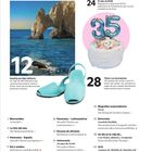 Titel: Sumario

12 - Roadtrip por Baja California

24 - 35 años de ECOS

28 - Típico: Las menorquinas

Bild: Felsbogen im Meer, spritzender Wal. Sandalenabbildung und ein Kuchen mit bunten Streuseln, Zahl "35".