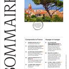 Seitenüberschrift: SOMMAIRE. Links Themen wie "Bonnes Nouvelles" und "Carlos Ghosn." rechts "Saint-Tropez" Bild.