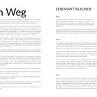 Titel: "Mein Weg"
Thema: "LEBENSMITTELKUNDE"
Absätze zu: Milch, Bohnen, Chilis. 
Seitenzahlen: 6, 7. 
Zwei-spaltiges Layout.