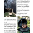 GRILLGERÄTE. Besonderheiten: Das Big Green Egg sorgt für ein feuchtes Garraumklima. Vorteile: Vielseitigkeit und präzise Temperaturkontrolle. Nutzungsmöglichkeiten: Direktes, indirektes Grillen, Smoken. Links Keramikgrill mit Dampfaustritt, rechts geöffneter Grill mit Fleisch.