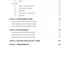Kapitelübersicht mit Themen: Geometrie, Trigonometrie, Prüfungen und Musterlösungen für 2023-2025. Enthält Seitenzahlen.