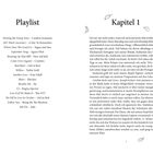 "Playlist" enthält Titel und Interpreten wie "Wasting My Young Years - London Grammar". Kapitel 1 beginnt mit einer Erzählung.