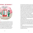 Frau Elfriede – die Nummer 1  
Elfriedes Friseurladen  
Wenn man von der Dackelmannallee...  

Illustration: Frau mit Brille vor Friseurladen.