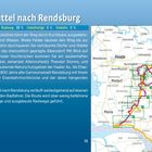 „Von Brunsbüttel nach Rendsburg“, 150,8 km. Beschreibung des Radwegs mit Karte, vorbeiführend an Flüssen und Dörfern.