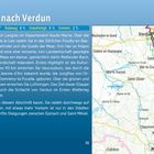 „Von Langres nach Verdun, 233 km“, oben in großen Buchstaben. Links Text über die Route, rechts eine farbige Streckenkarte.