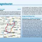 Tipps für Tagestouren: Fitness-Route und Burgen & Schlösser-Tour, beide mit Startpunkt und Streckenbeschreibung.