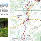 Seulbitz: Kräftiger Anstieg und Aussicht bei Förmitz-Speicher. Karte zeigt Region mit Straßen. Foto von Förmitz-Speicher.