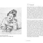 Texte: „Vorwort“, „Dorothea Grimms Rezeptsammlungen“. Illustration: Frau in historischen Kleidern, lesend. Linksstehend.