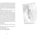 Rechts steht auf zerknittertem Papier: "Wenn Doch Mein Schatten Aufstehen Und Neben Mir Her Gehen Würde." Links Textausschnitt.