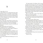 Zahl „2“ als Kapitelüberschrift. Zwei Buchseiten, nummeriert mit 14 und 15. Text beschreibt emotionale Dialoge und Erinnerungen.