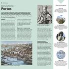 Seite 8: "Die Geschichte Portos" beschreibt die Entwicklung von Porto. Enthält historische Ereignisse und Porträts.