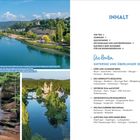 INHALT: Top Ten, Vorwort, Quickfinder, Die Routen. Fotos oben Wasserlandschaft, unten links Wasserfall, unten rechts Klosterinsel.