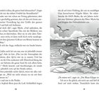 Seitenzahlen 100 und 101. Zwei Menschen am Meer, eine kniend, die andere stehend, im Hintergrund Wellen und Möwen.