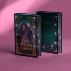 Die Texte lauten: "Die zwei Erlen. Hab Acht vor dem Grün, vor den Bäumen hab Acht..." Es ist ein Buchcover mit floralen Mustern.