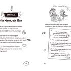 **KAPITEL 3**  
**Ein Mann, ein Plan**  
Eine Woche bis Schulbeginn. Zuckerrausch und Plan für Beliebtheit: 1. Neuerfinden 2. Freunde finden 3. Sportlicher Erfolg 4. Neid abwehren.  

Zeichnung eines Jungen mit Ventilator in den Sommerferien.