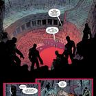 Comic-Stil: Figuren stehen um eine runde Grube. "Da sind wir", "Hier bekommen wir die Götterhaut zurück", "Er ist ein Gott". 