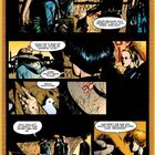 Illustration mit Personen in dunkler Kleidung, die in einer düsteren Umgebung sprechen.