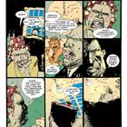 Comic mit Sprechblasen: Diskussion über Toilettenpausen, Arbeitsausfälle und eine große Familie. Bunt, mit ausdrucksstarken Gesichtern.