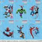 Zehn verschiedene Comiccover, jedes mit "Spider-Man" und einem anderen Superhelden-Partner, blauer Hintergrund mit Netz.
