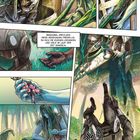 Texte: "Manchmal erfolgen diese Wendungen freiwillig, da sich die eigenen Gedanken und Ziele im Lauf der Zeit wandeln." 

Comic-Illustration mit einem blauen Wesen bei einem gepanzerten Krieger im Wald.