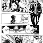 Text: "Das ist sie: Honeko Akabane. 100 Millionen Yen... ...für ihren Kopf! * ca. 650.000 Euro".  
Eine Manga-Szene mit Figuren auf einem Gehweg.