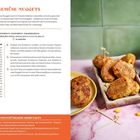 Gemüse-Nuggets Rezept mit Zutatenliste und Zubereitungsschritten; orangefarbene Infobox mit antientzündlichen Tipps.