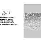 Teil I - Hormonelle und metabolische Veränderungen in der Perimenopause. Rechts ein längerer erklärender Text.
