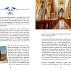 "Ulm": Eine Seite Text über das Ulmer Münster mit einem Foto des Innenraums und einem kleineren Bild des Turms.